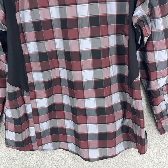 Wrangler maroon plaid All Terrain Gear ATG button up long sleeve shirt men's XXL - Picture 14 of 15